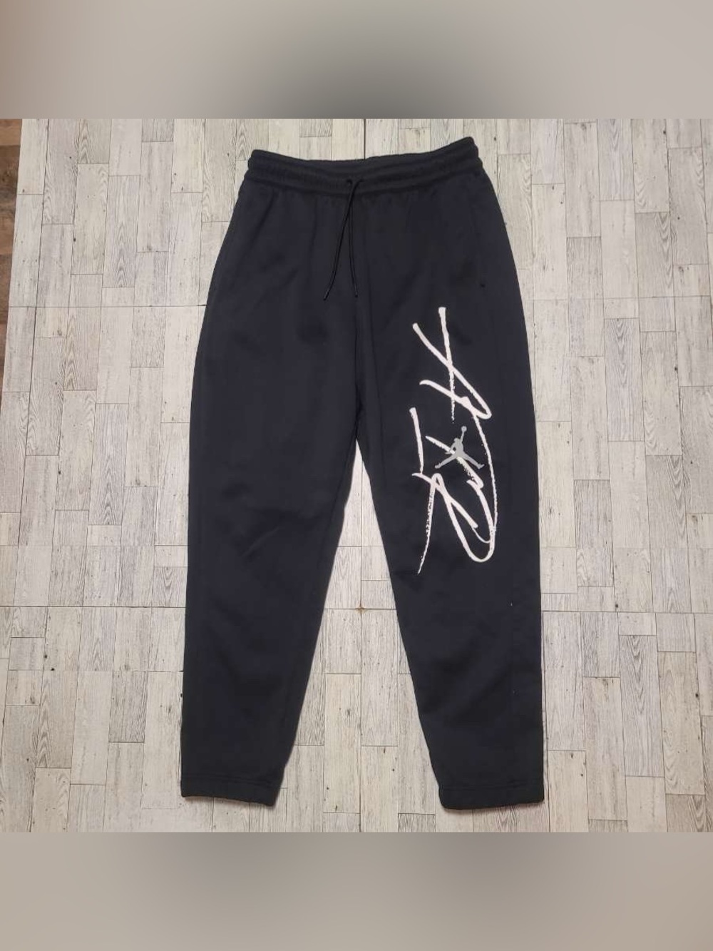 Men's Nike Air Jordan Flight Black Spellout Baggy Sweatpants Size XL Standard